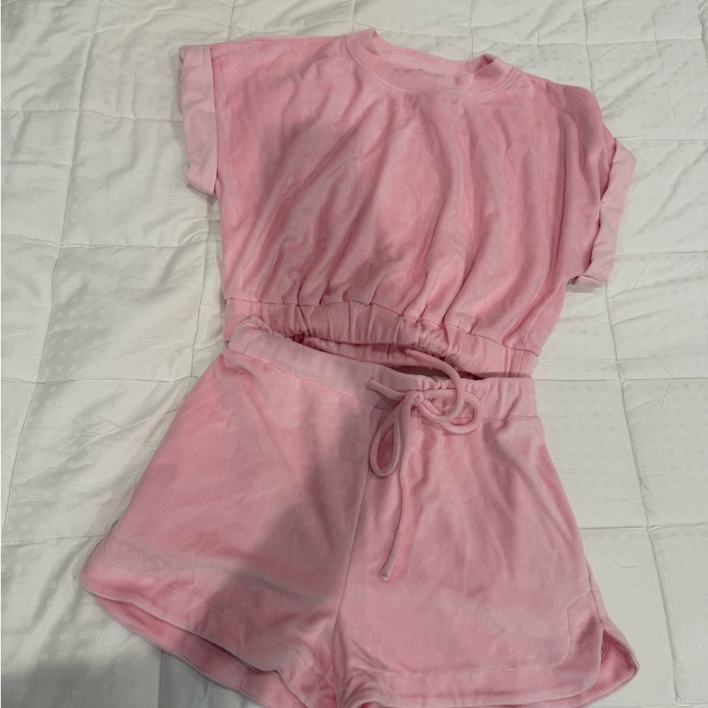 Pink Cropped Sweatshirt - Picture 3 of 3